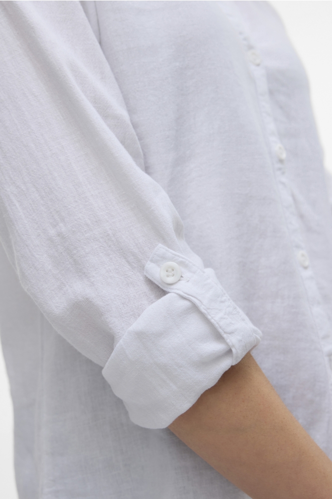 VMLINN LS V-NECK SHIRT WVN NOOS 10323030 SNOW WHITE